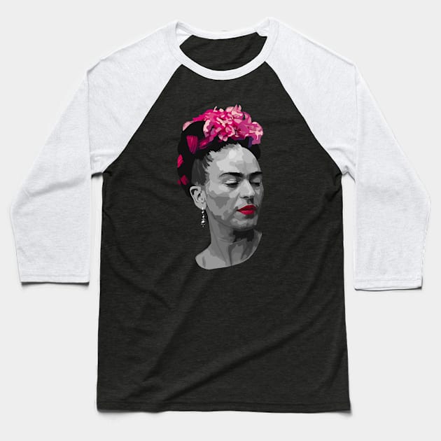 Frida Kahlo Baseball T-Shirt by sigsin